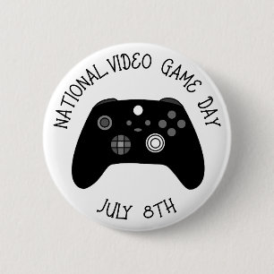 National Video Game Day July 8th 6 Cm Round Badge