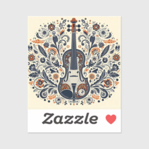 National Violin Day Custom-Cut Vinyl Sticker 