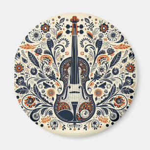 National Violin Day Melody Magnets with Folk Art