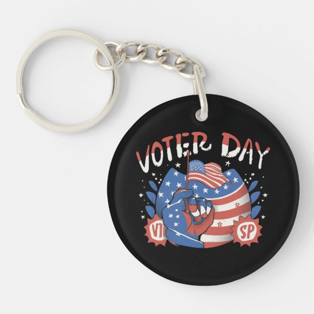 National Voter Registration Day Key Ring (Front)