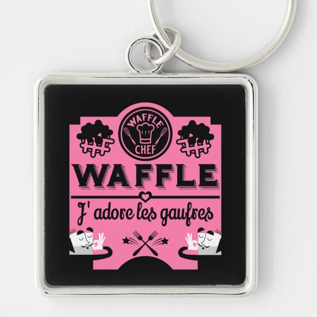 National Waffle Day Key Ring (Front)
