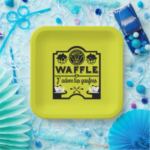 National Waffle Day Paper Plate