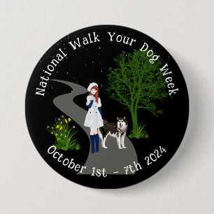 National Walk Your Dog Week Button