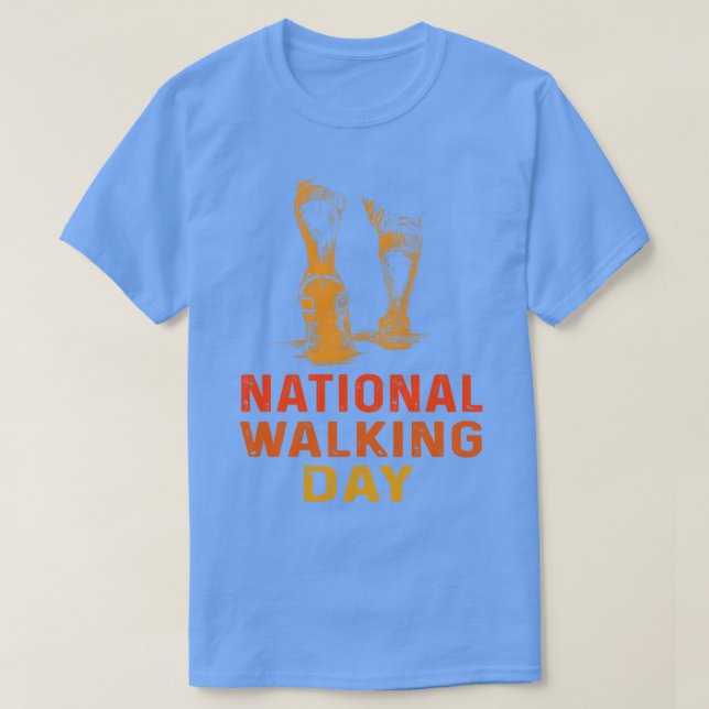 National Walking Day T-Shirt (Design Front)