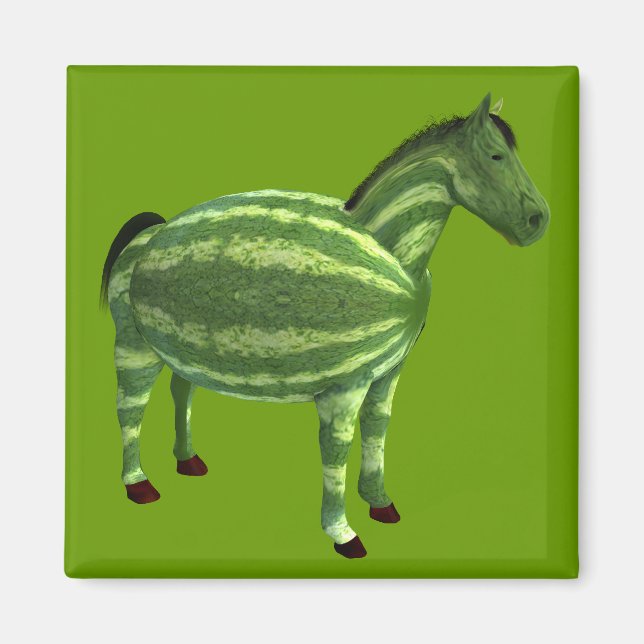 National Watermelon Day Horse Magnet (Front)