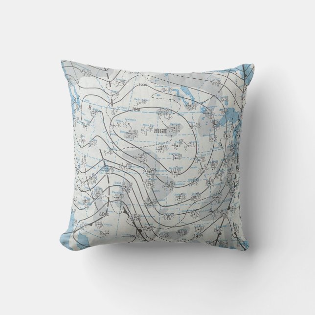 National Weather Map Cushion (Front)