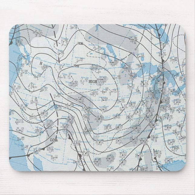 National Weather Map Mouse Pad (Front)