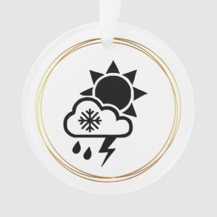 National Weatherperson's Day Ornament with Symbols