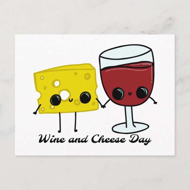 National Wine and Cheese Day Postcard (Front)