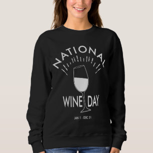 National Wine Day Fitted Sweatshirt