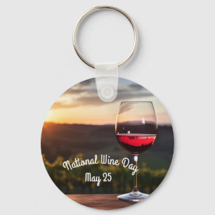 National Wine Day Key Ring