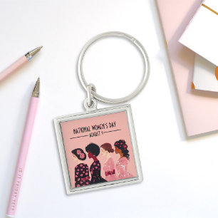 National Women’s Day Global Women Pink Floral Key Ring