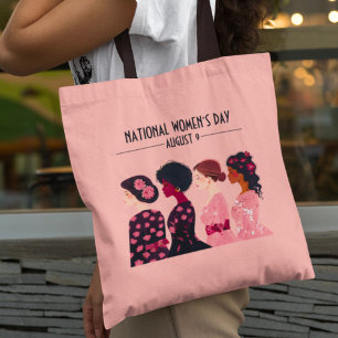 National Women’s Day Global Women Pink Floral Tote Bag