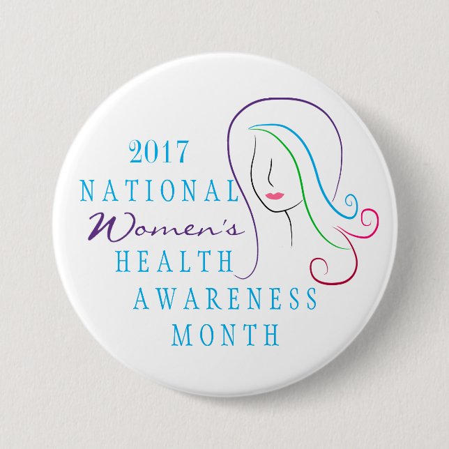 National Women's Health Awareness 7.5 Cm Round Badge (Front)