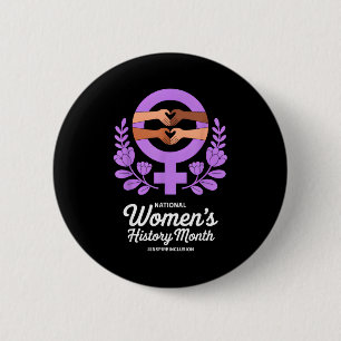 National women's history month 2026 National women 6 Cm Round Badge