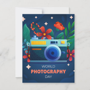 National World Photography Day Postcard
