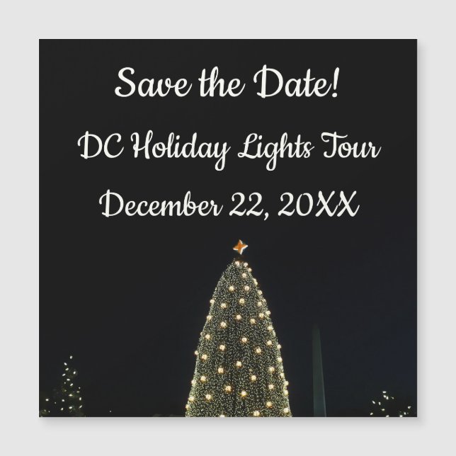 National Xmas Tree & Washington Monument at Night (Front)