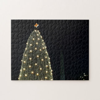National Xmas Tree & Washington Monument at Night Jigsaw Puzzle