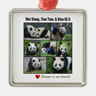 National Zoo Pandas "Forever in Our Hearts" Metal Tree Decoration