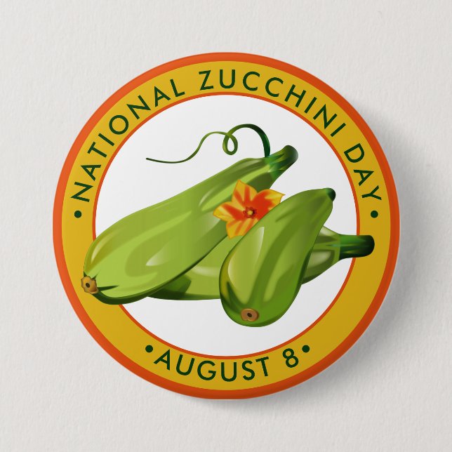 National Zucchini Day 7.5 Cm Round Badge (Front)