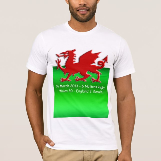 Nations Rugby Winners Commemorative Welsh Flag T-Shirt (Front)
