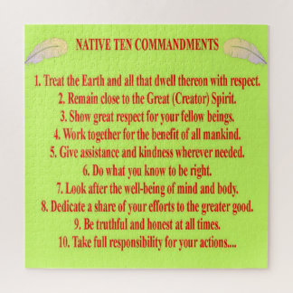 Native 10 Commandments 676 Piece Puzzle