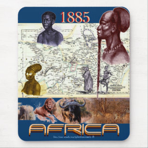 Native African's 1885 Vintage Historical mousepad