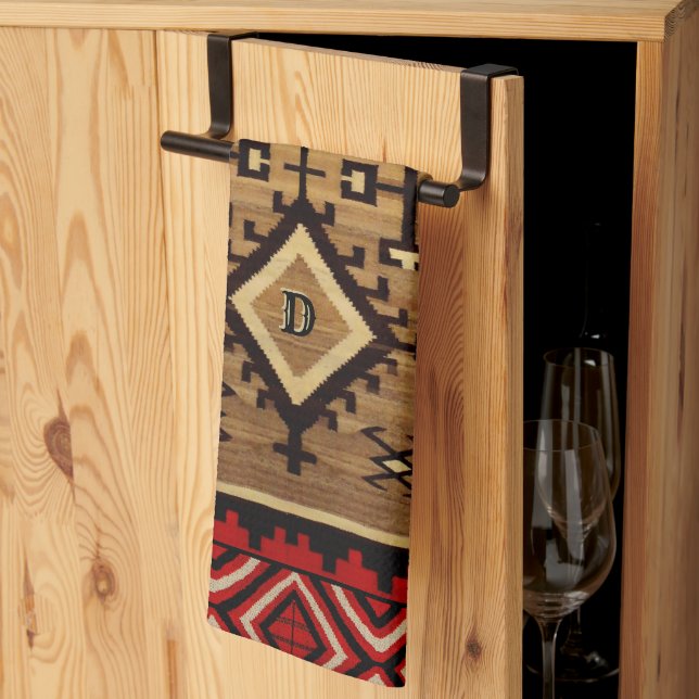 Native Am. Design w/out Initials Tea Towel (Thirds Fold)