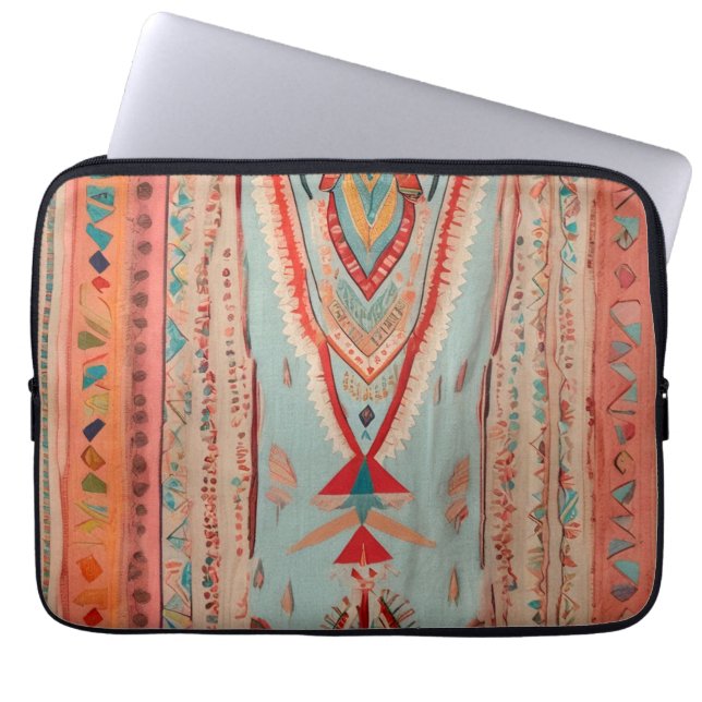 Native America Pattern Laptop Sleeve (Front)