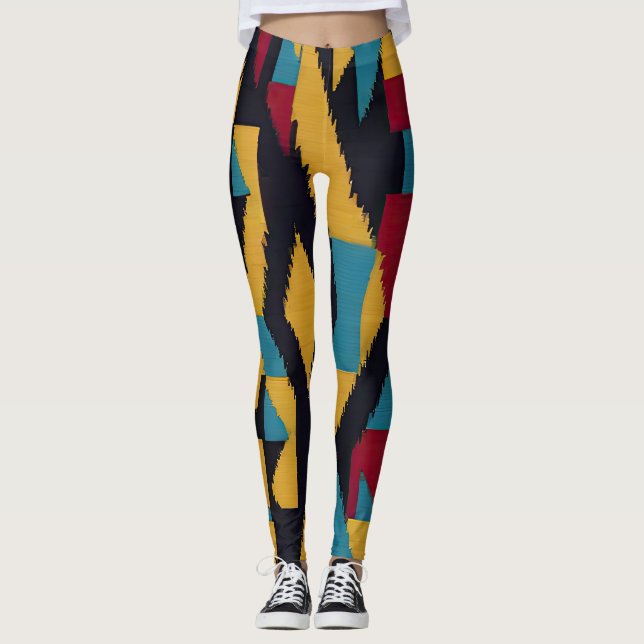 Native American Abstract Tribute 01 Leggings (Front)