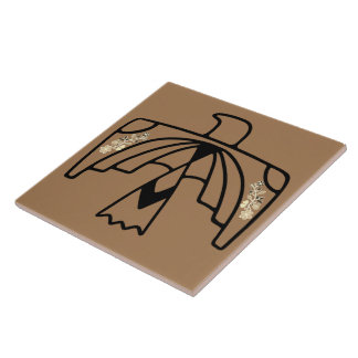 Native American Anishinaabe Eagle Brown Tile