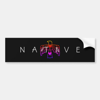 Native American Anishinaabe Fluorescent Eagle Bumper Sticker