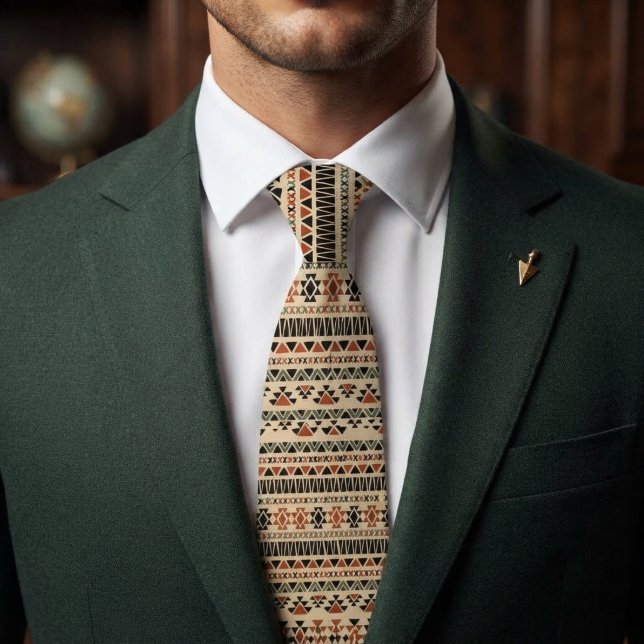 Native American Aztec Striped Pattern Tie (Creator Uploaded)