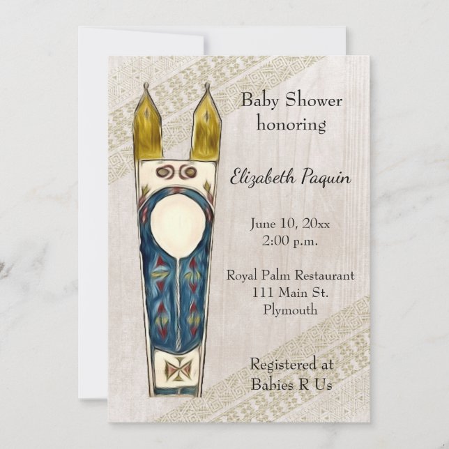 Native American Baby Shower Invitation (Front)
