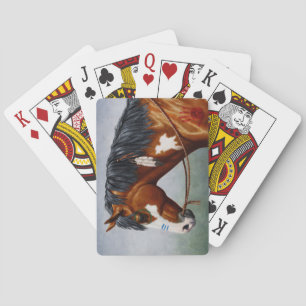 Native American Bay Pinto War Horse Playing Cards