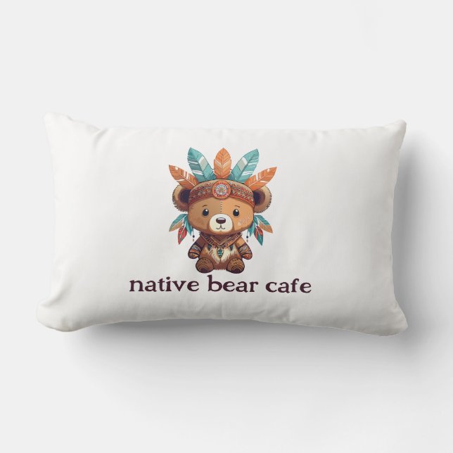 Native American Bear Lumbar Cushion (Front)