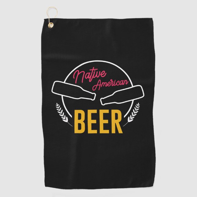 Native American Beer Golf Towel (Front)