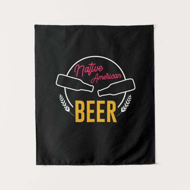 Native American Beer Tapestry (Front)