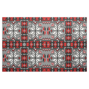 Native American Blanket Weaving Pattern Fabric