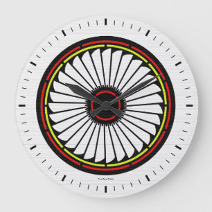 Native American Bloom Large Wall Clock