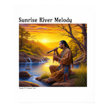 Native-American blue and Yellow  Digital scenic