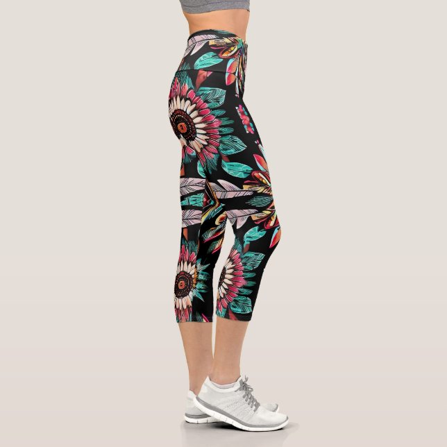 Native American Bohemain Capri Leggings (Right)