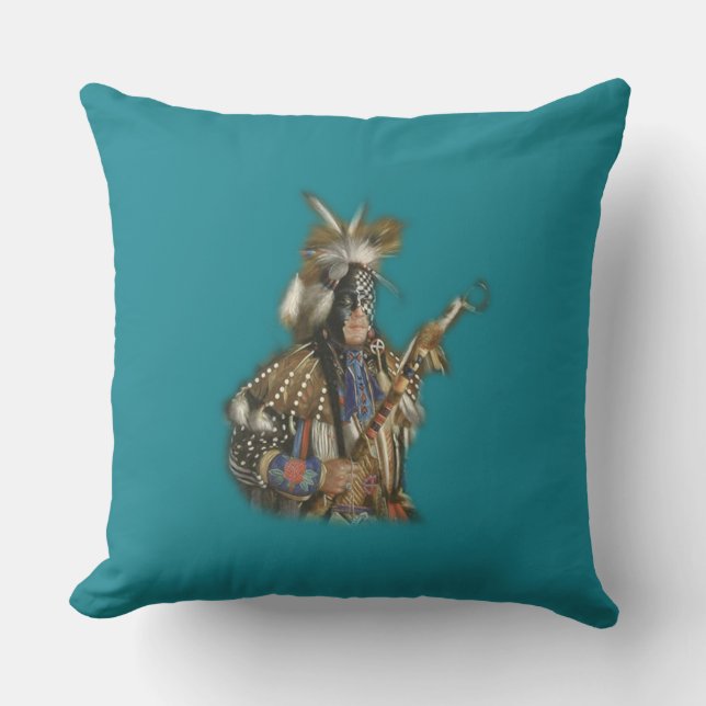 Native American Brave Outdoor Cushion (Front)