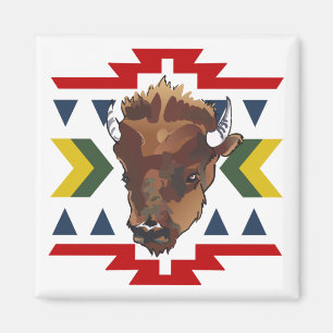 Native American Buffalo Magnet