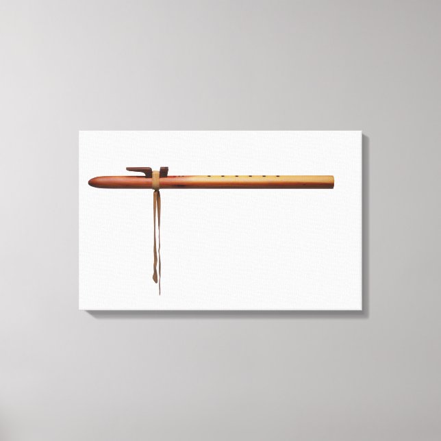 Native American Cedar Flute Canvas Print (Front)