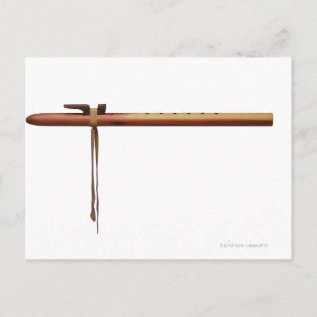 Native American Cedar Flute Postcard (Front)