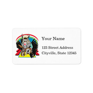 Native American Ceremony Label