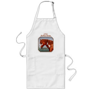 Native American Chestnut Pinto War Horse Long Apron