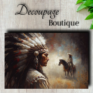 Native American Chief Decoupage Tissue Paper