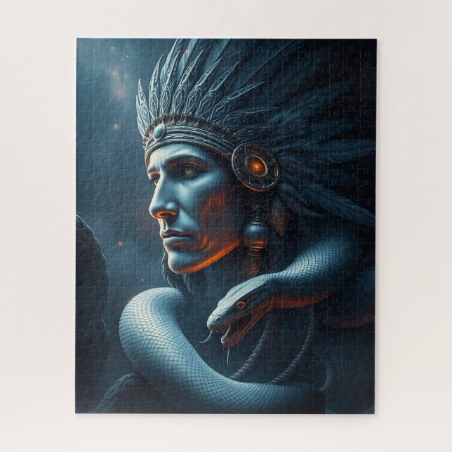 Native American Chief Jigsaw Puzzle (Vertical)